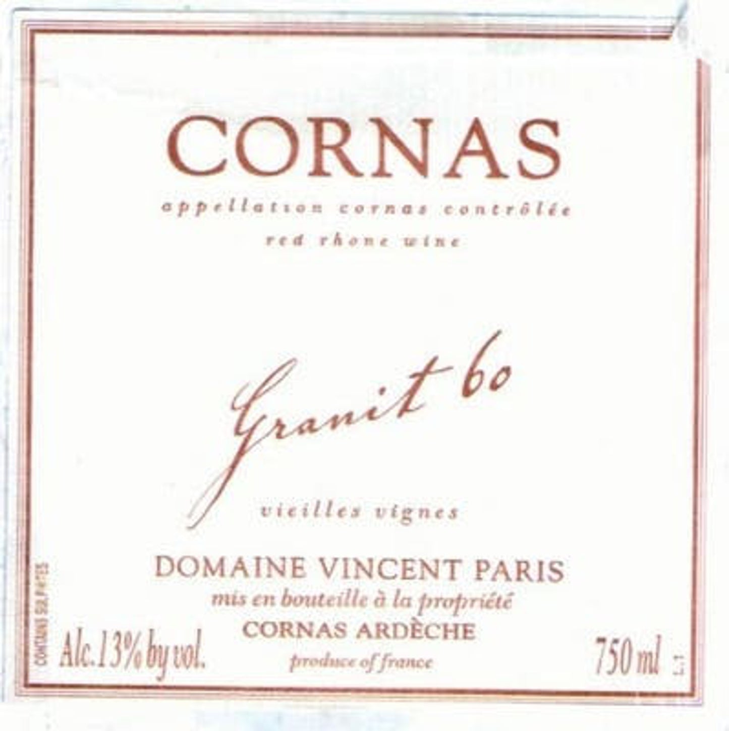 Vincent Paris 2023 Cornas Granit 60