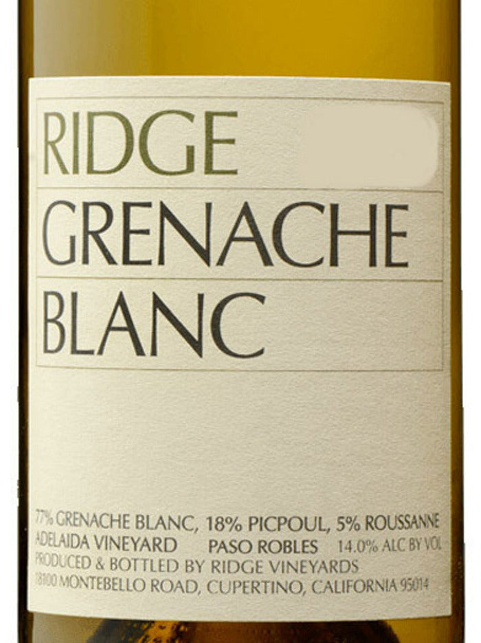 Ridge 2023 Grenache Blanc, Adelaida Vineyard, Paso Robles, CA