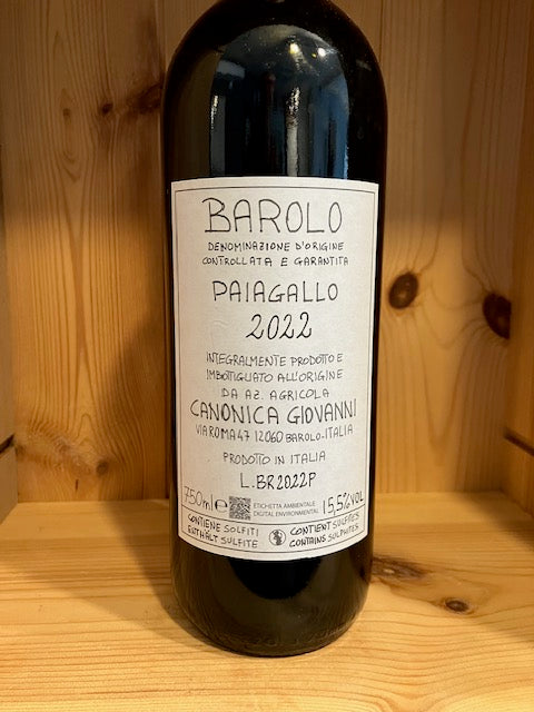 Giovanni Canonica 2022 Barolo Paiagallo