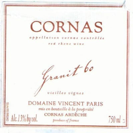 Vincent Paris 2023 Cornas Granit 60