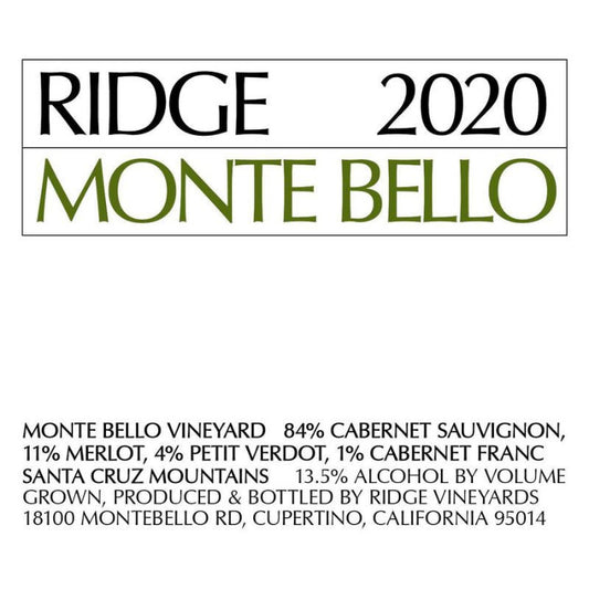Ridge 2020 Monte Bello, Santa Cruz Mountains, California