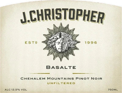 J. Christopher 2021 Pinot Noir Basalte, Chehalem Mountains